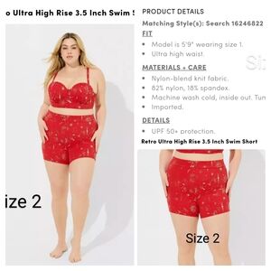 Red Bikini with Vibrant Design and Full Coverage